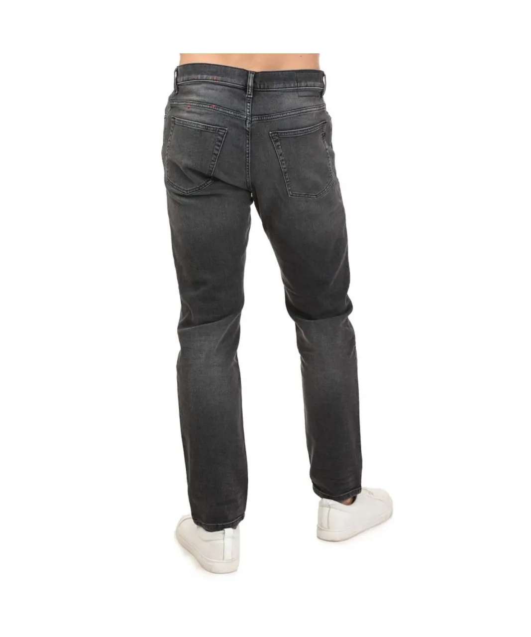 Diesel Mens D-Fining Tapered Jeans in Black Cotton