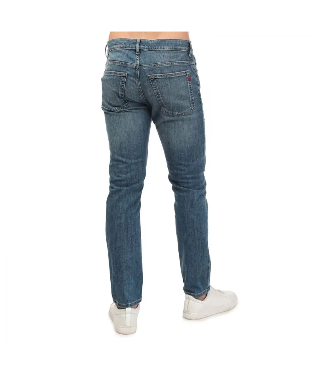 Diesel Mens D-Finng Tapered Jeans in Denim - Blue Cotton