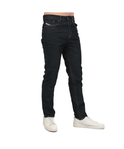 Diesel Mens D-Finng Tapered Jeans in Grey Cotton