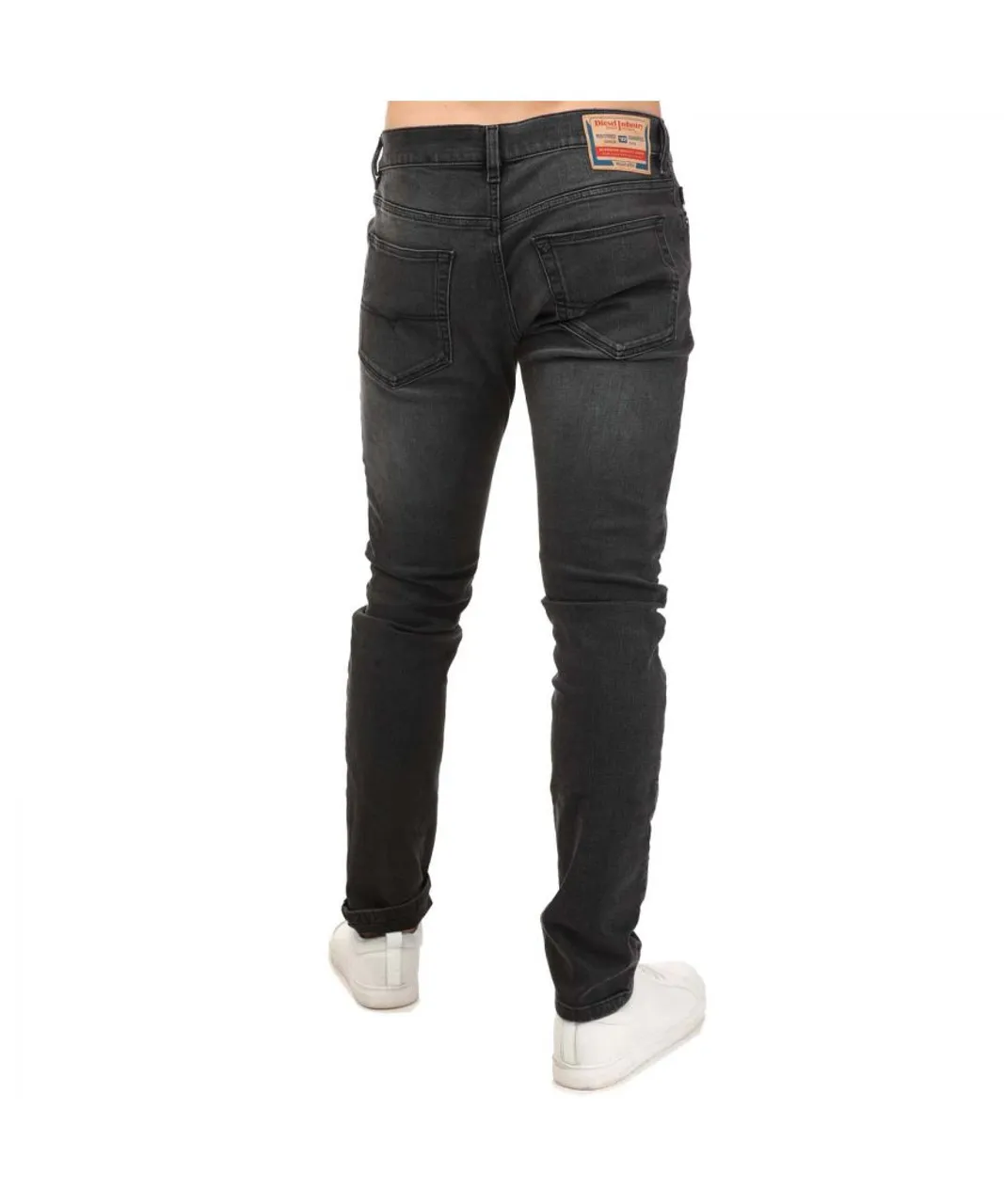 Diesel Mens D-Luster Slim Jeans in Black Cotton
