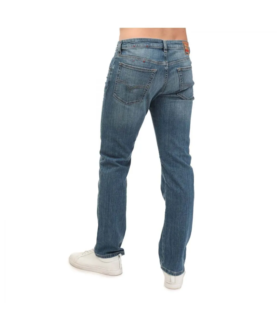 Diesel Mens D-Mhtry Straight Jeans in Denim - Blue Cotton