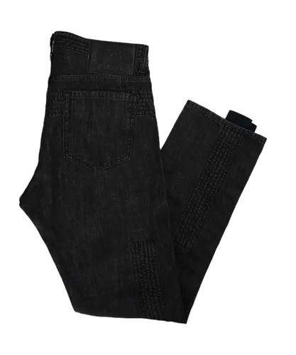 Diesel Mens D-Viker Straight Jeans in Black Cotton