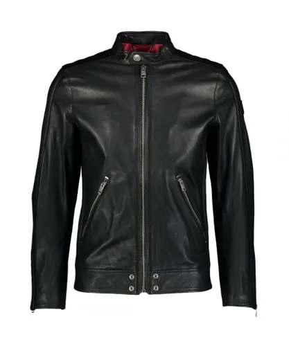 Diesel Mens L-Quad 900 Leather Jacket - Black