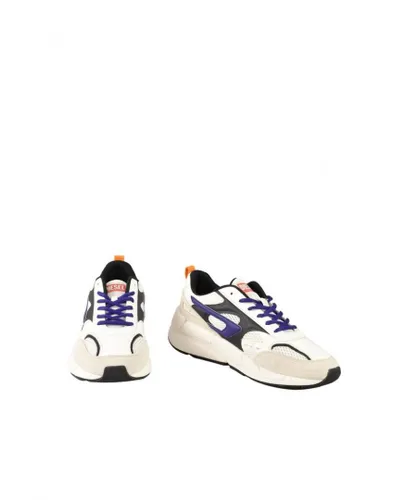 Diesel Mens Lace-Up Sneakers in White