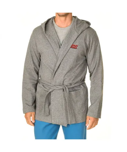 Diesel Mens Long sleeve robe with knot closure A03070-0CEAA man - Grey