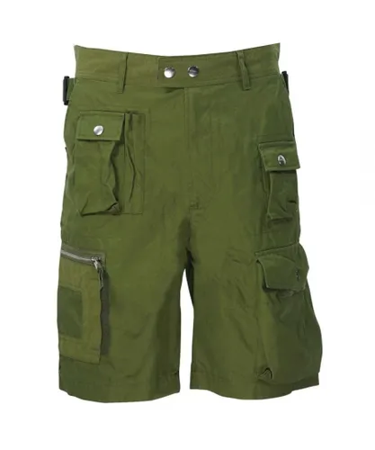 Diesel Mens P-Cyan Green Cargo Shorts Cotton