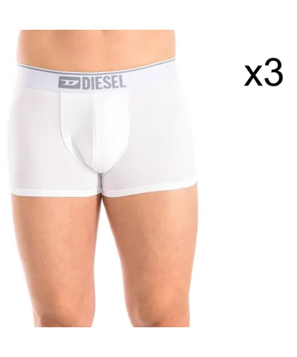 Diesel Mens Pack-3 Breathable fabric boxer with anatomical front 00ST3V-0GDAC man - White