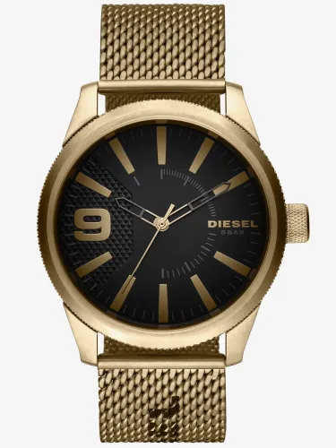 Diesel Mens Rasp Gold Tone Mesh Strap Watch DZ1899