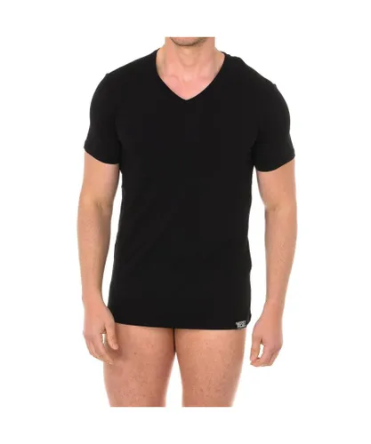 Diesel Mens Short Sleeve V-neck T-shirt 00CG26-0QAZY man - Black