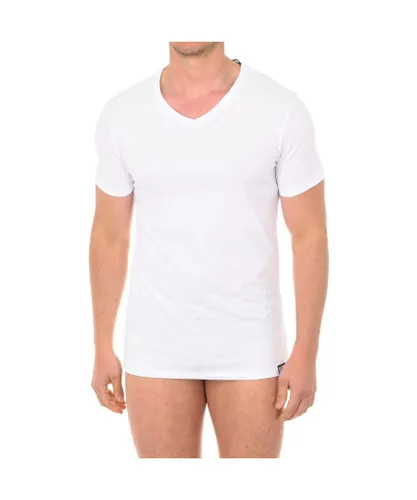 Diesel Mens Short Sleeve V-neck T-shirt 00CG26-0QAZY man - White