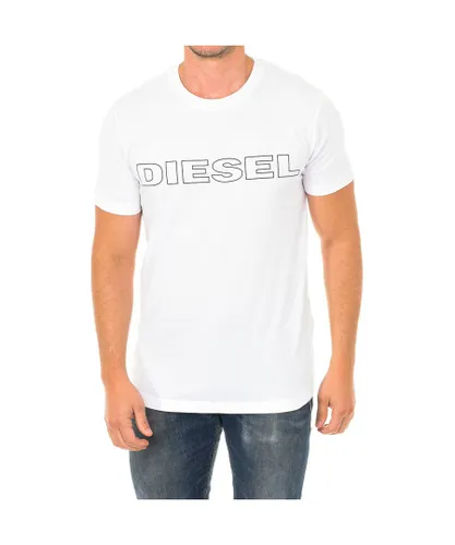 Diesel Mens short-sleeved round neck t-shirt 00CG46-0DARX - White