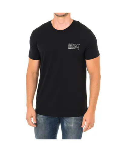 Diesel Mens short-sleeved round neck t-shirt 00CG46-0QAZN - Black