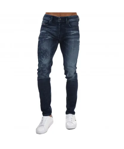 Diesel Mens Sleenker-X Skinny Jeans in Denim - Blue Cotton