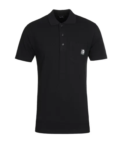 Diesel Mens T-Worky Black Polo Shirt Cotton