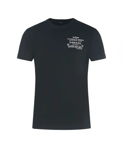 Diesel Mens The Future Of All Yesterdays Logo Black T-Shirt