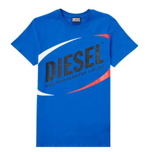 Diesel  MTEDMOS  boys's Children's T shirt in Blue