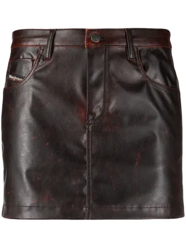 Diesel O-Kin faux-leather miniskirt - Brown