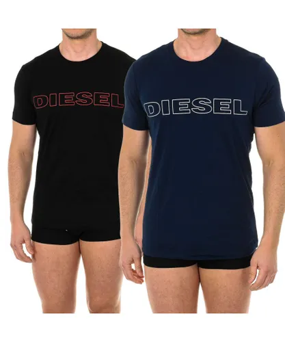 Diesel Pack-2 Mens short-sleeved round neck T-shirt A02117-0DARX - Multicolour
