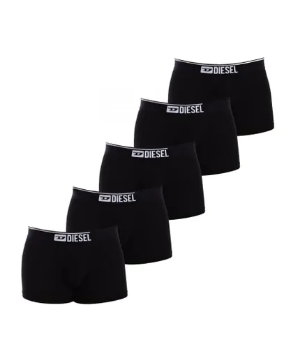 Diesel Pack-5 Mens Cotton Stretch Boxers 00SUAG-0GDAC - Black