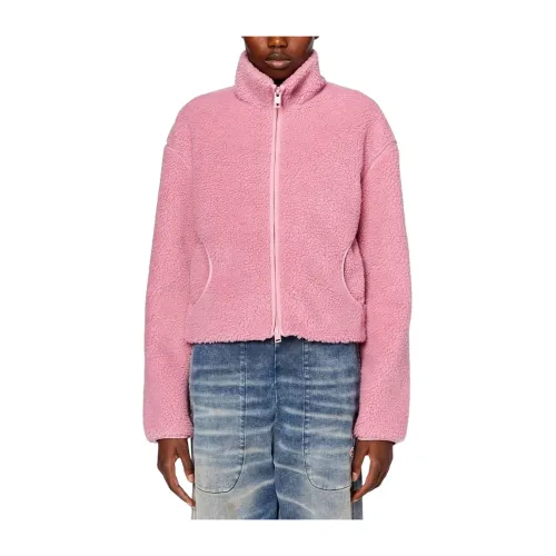 Diesel , Purple Synthetic Sweatshirt for Women ,Pink female, Sizes: