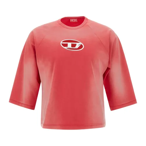Diesel , Red T-shirts and Polos ,Red male, Sizes: