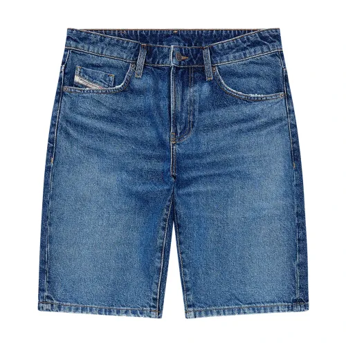 Diesel , Slim denim shorts ,Blue male, Sizes: