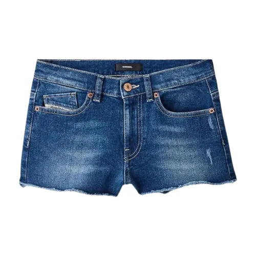 Diesel , Vintage Dark Blue Kids Denim Shorts ,Blue female, Sizes: