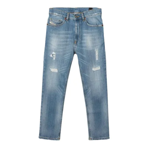 Diesel , Vintage Distressed Kids Skinny Jeans ,Blue male, Sizes: