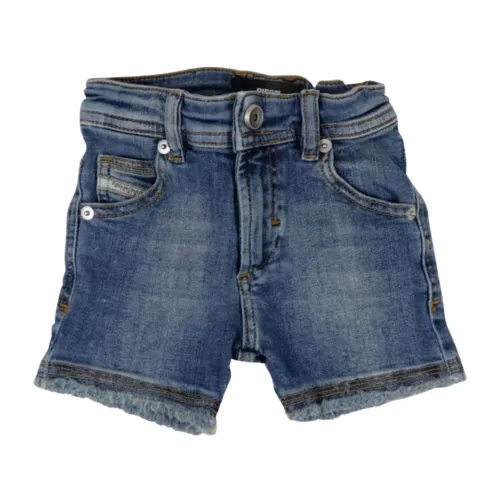 Diesel , Vintage Style Dark Blue Denim Shorts ,Blue unisex, Sizes: