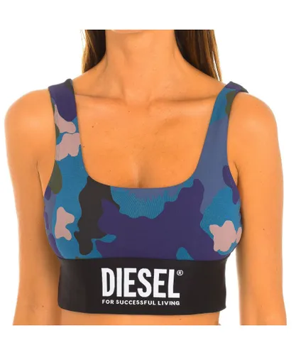 Diesel Womenss wireless cotton sports bra A03061-0AEAS - Multicolour