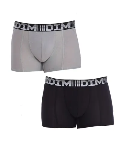 Dim Mens Pack-2 Boxers Coton 3D Flex Air breathable fabric D01N1 man - Multicolour