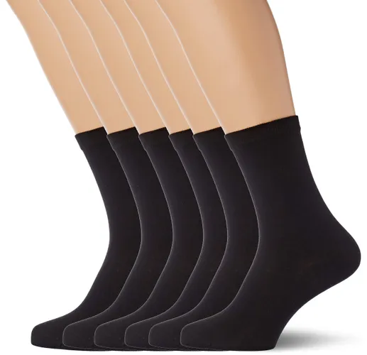 DIM Women's Durable Cotton Reinforced Heels/Toes x6 Socks
