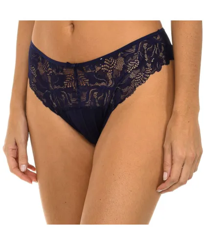 Dim Womens Micro tulle panties with inner lining 008H5 woman - Blue Polyamide