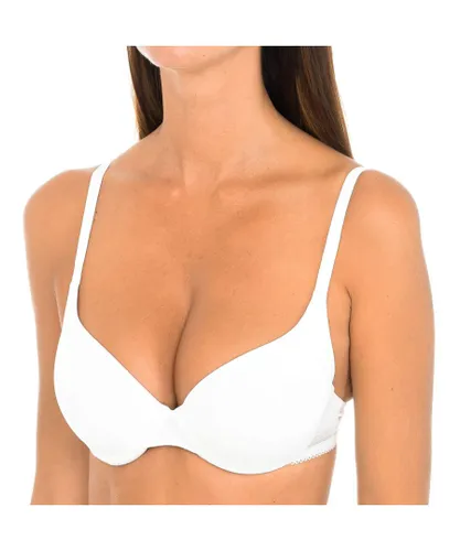 Dim Womens Underwired bra with elastic sides 003AL women - White Polyamide/Polyester