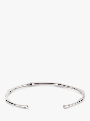 Dinny Hall Bamboo Open End Bangle - Silver - Female