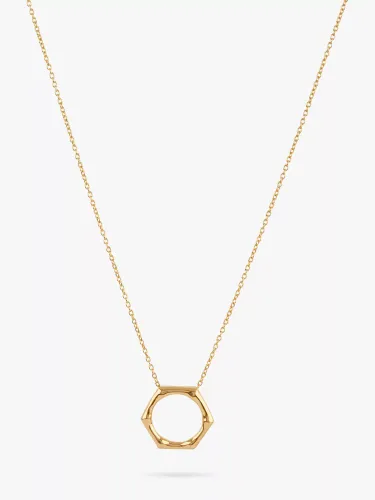 Dinny Hall Bamboo Round Slider Pendant Necklace - Gold - Female