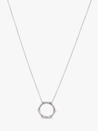 Dinny Hall Bamboo Round Slider Pendant Necklace - Silver - Female