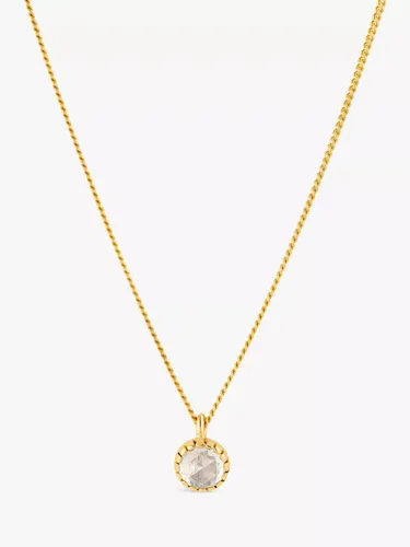 Dinny Hall Gem Drop Quartz Pendant Necklace, Gold/Lemon Lime - Gold - Female