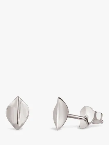 Dinny Hall Tiny Lotus Petal Stud Earrings - Silver - Female
