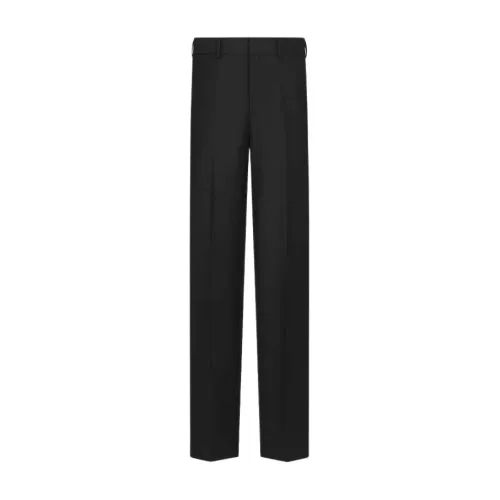 Dior , Black Flap Button Pants ,Black male, Sizes: