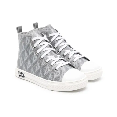 Dior , Grey Canvas Sneakers for Babies ,Gray male, Sizes: