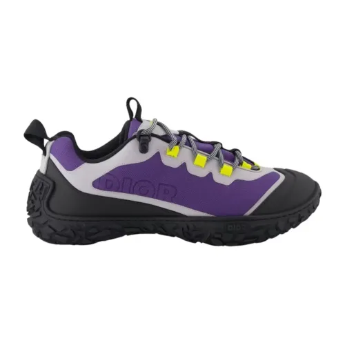 Dior , Hiking Sneakers Leather Detail Lace-up Closure ,Multicolor male, Sizes: