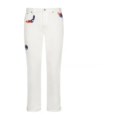 Dior , KennyScharf Patches Jeans ,White male, Sizes: