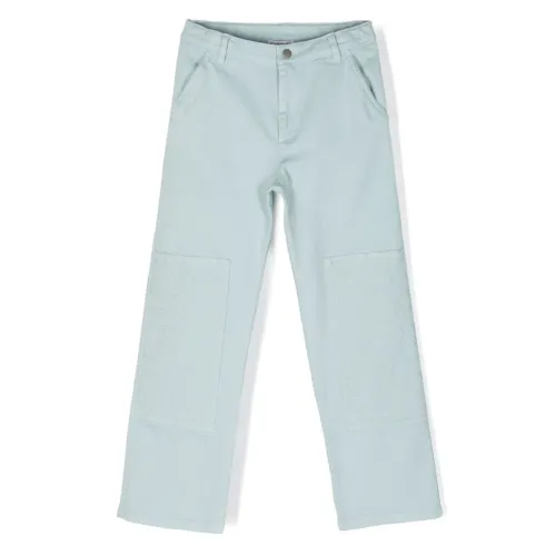 Dior , Light Blue Cotton Trousers ,Blue male, Sizes: