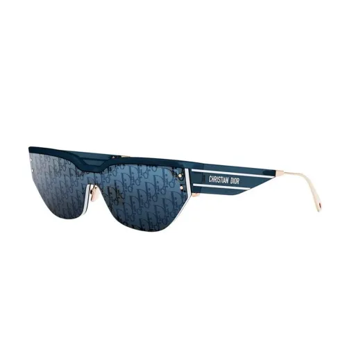 Dior , Shiny Blue Sungles with Blu Mirror ,Blue male, Sizes: ONE
