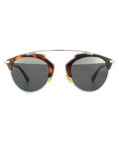 Dior Womens Sunglasses So Real AOO MD Tortoise and Silver Grey Mirror - Brown Metal (archived) - One