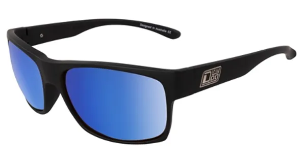 Dirty Dog Furnace Polarised Sunglasses - Black/Grey & Blue Mirror