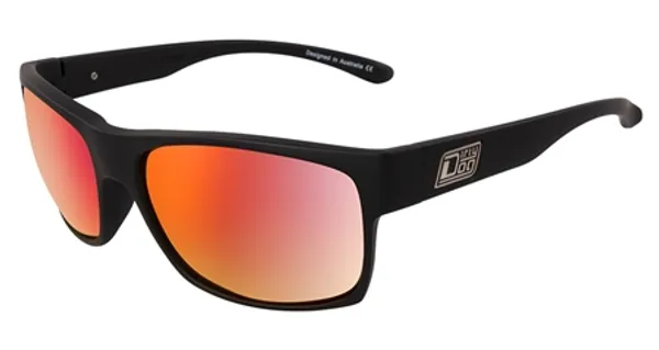 Dirty Dog Furnace Polarised Sunglasses - Satin Black/Grey & Red Fusion