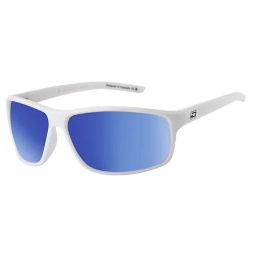 Dirty Dog Zero Polarised Sunglasses - Satin White & Blue