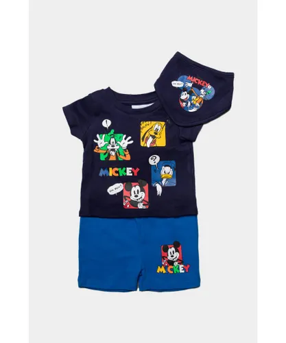 Disney Baby Boy Mickey Mouse 3-Piece Outfit - Black Cotton